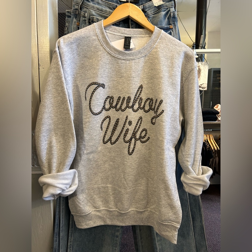 Cowboy Wife Crew Neck Sweater - Picture 6 of 6